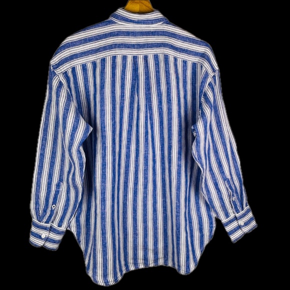 J Crew Womens Baird McNutt Irish Linen Long sleeve Button Up Shirt 12 Relaxed - Picture 2 of 9